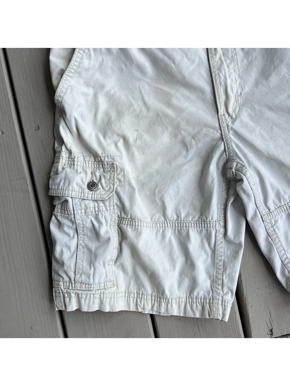 Levis Mens 36x10 Cargo Shorts Cotton Twill Light Khaki Utility Grunge Y2K